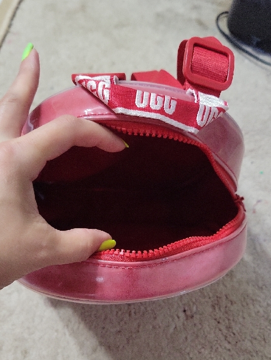 UGG Coral Red  Clear Trim Mini Backpack main image 7